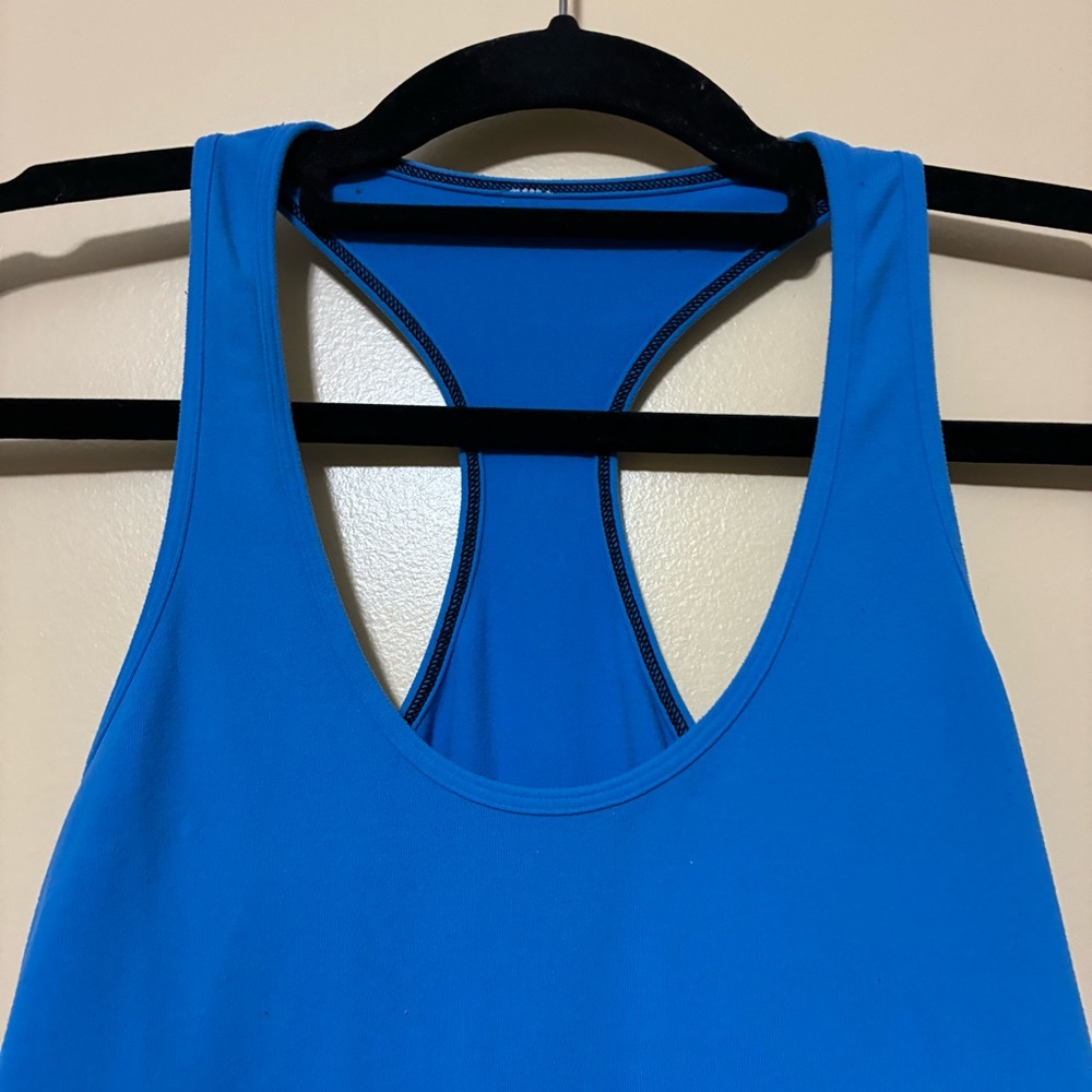 Lululemon Cool Racerback Tank Women’s 2 Khaki Blue Athletic Yoga - Picture 3 of 6
